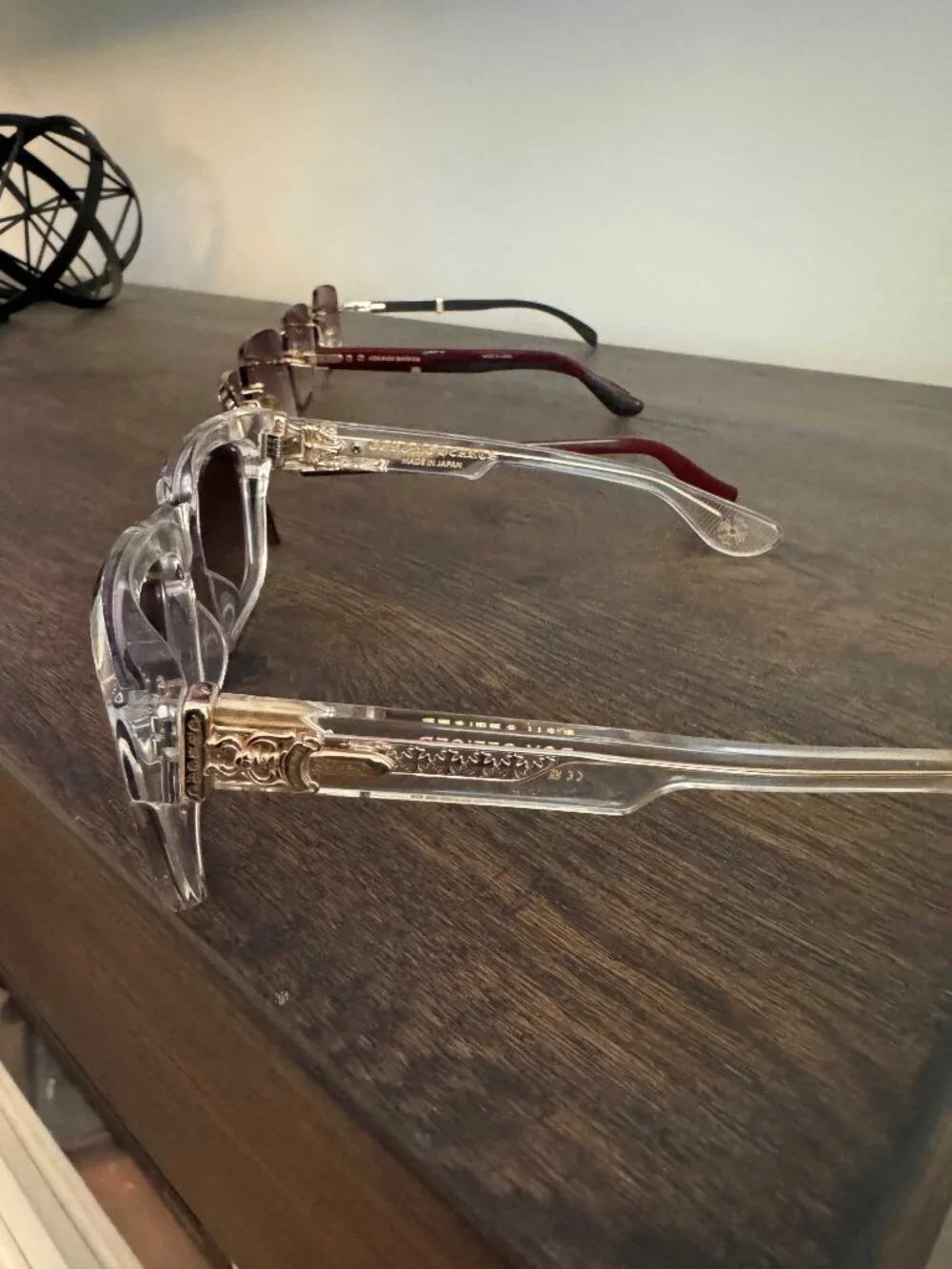 DESIGNER SUNGLASSES: CHROME HEARTS WITH CUSTOM PURPLE TINTED ANTI-GLARE LENSES
